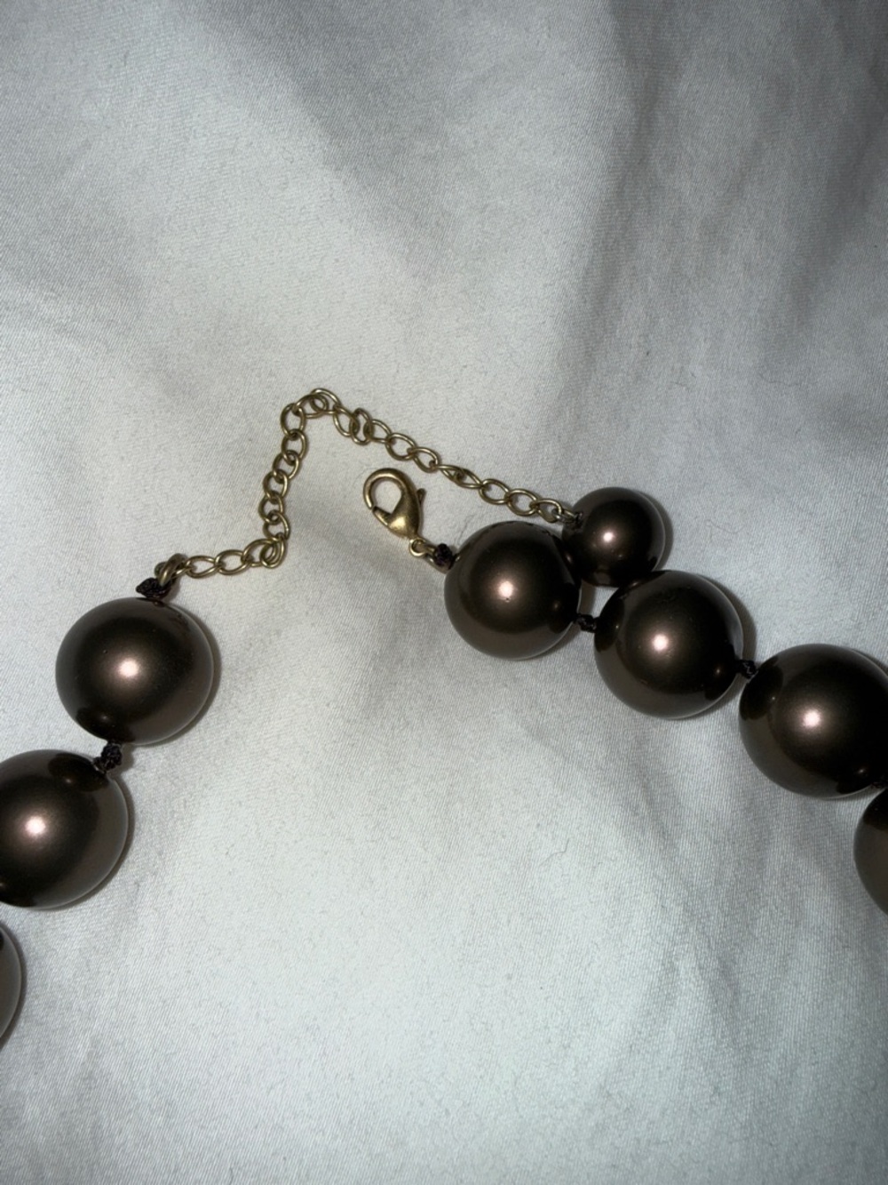 Classic Chocolate Pearl Beaded Necklace - Women Jewelry - Picture 2 of 6
